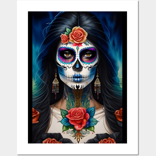 Sugar Skull Art - Embrace Dia de los Muertos Wall Art by ImaginativeInkPOD